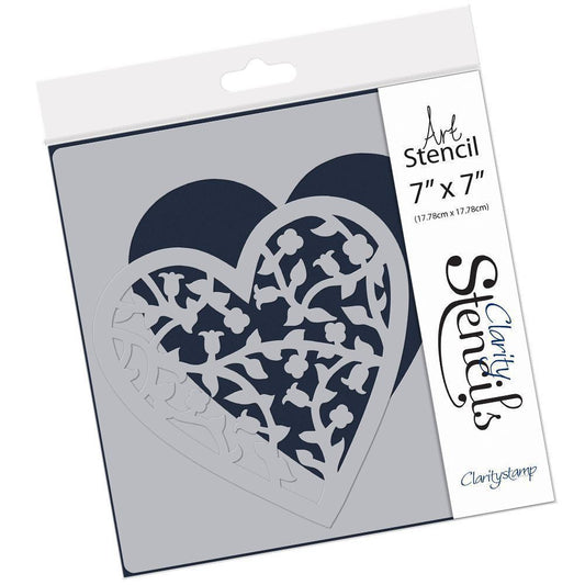 NDSC 08 Vine Heart 7" x 7" Stencil