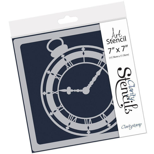 Pocket Watch 7" x 7" Stencil