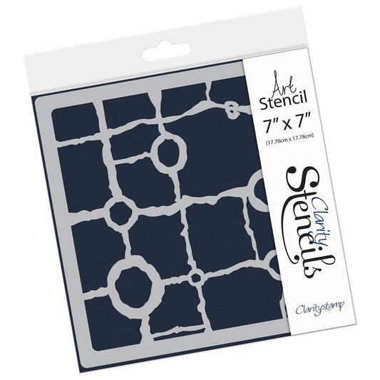 Rocky Block 7" x 7" Stencil