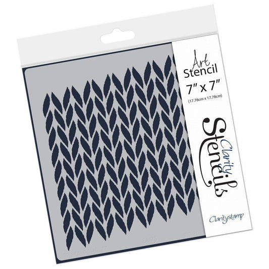 Cable Knit 7" x 7" Stencil