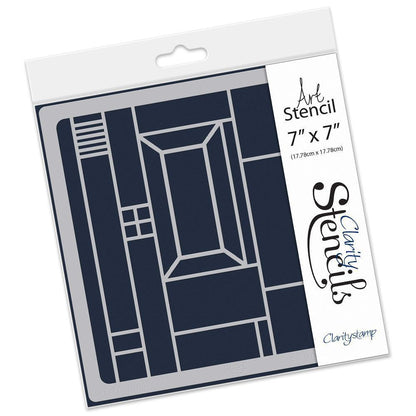 Abstract Squares 1 7" x 7" Stencil