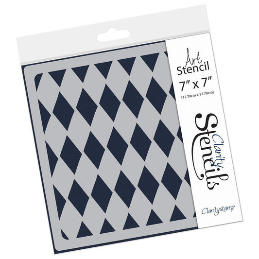 Diamonds 7" x 7" Stencil