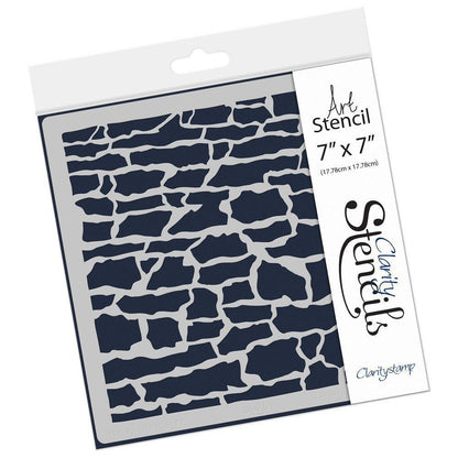 Stone Wall 7" x 7" Stencil