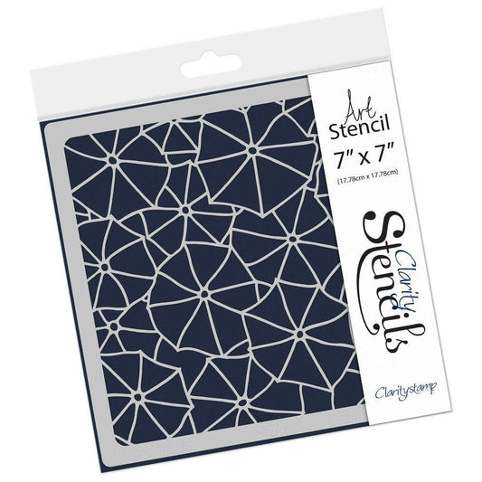 Umbrellas 7" x 7" Stencil