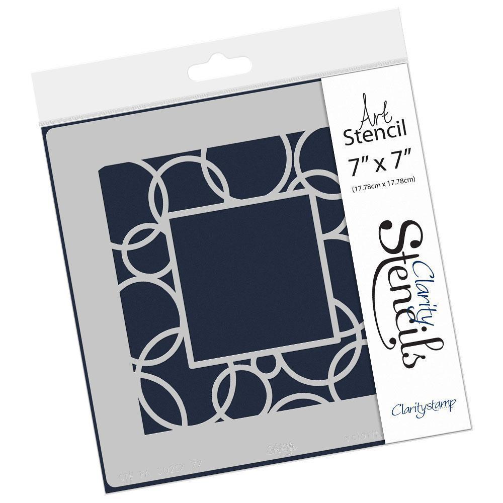 Circles Box Frame 7" x 7" Stencil