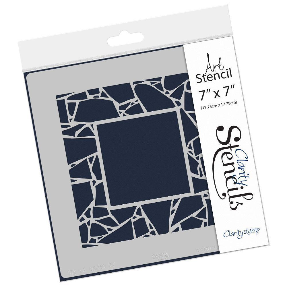 Cracked Box Frame 7" x 7" Stencil