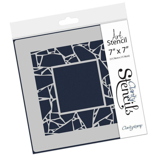 Cracked Box Frame 7" x 7" Stencil