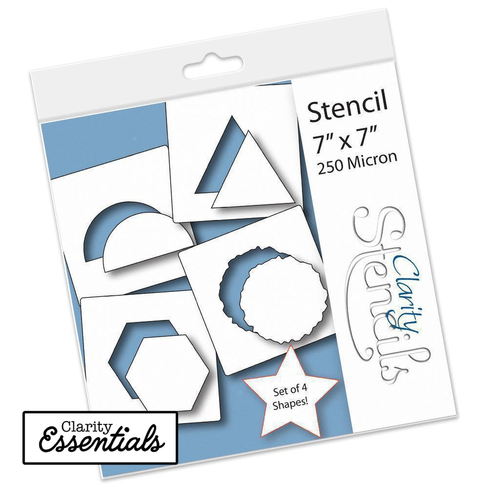 Simple Shapes 2 7" x 7" Stencil Collection