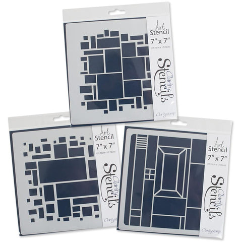Abstract Squares 7" x 7" Stencil Collection