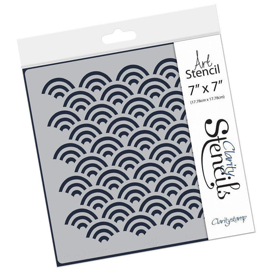 Shells 7" x 7" Stencil