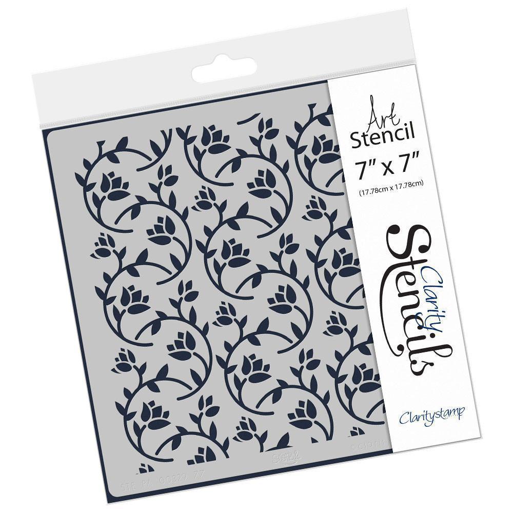 Oriental Vine 7" x 7" Stencil