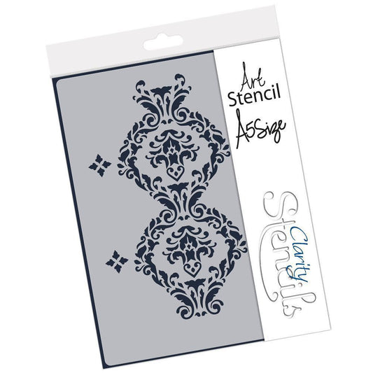 Damask Pattern A5 Stencil