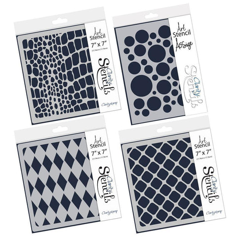 Pattern Backgrounds 7" x 7" & A5 Stencil Collection