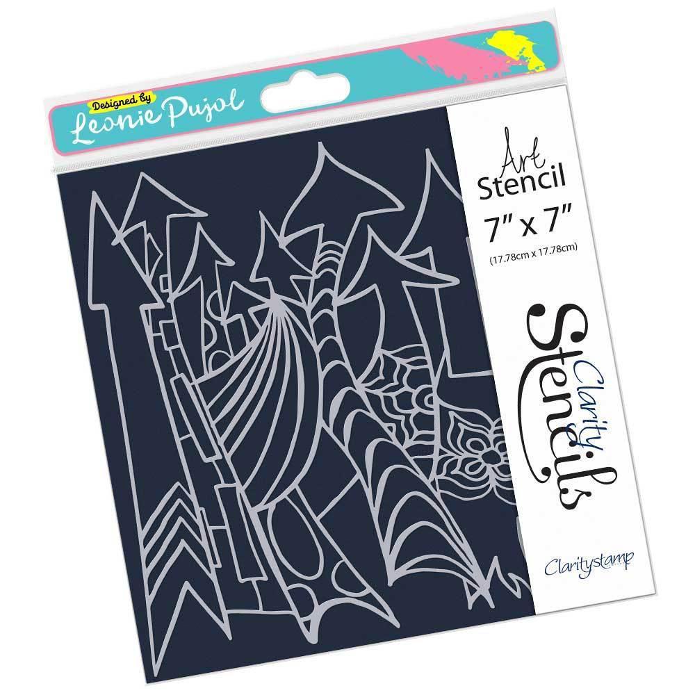 CLEARANCE Leonie's Arty Arrows 7" x 7" Frameless Stencil