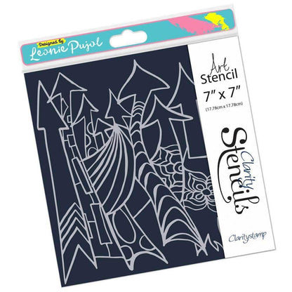 CLEARANCE Leonie's Arty Arrows 7" x 7" Frameless Stencil