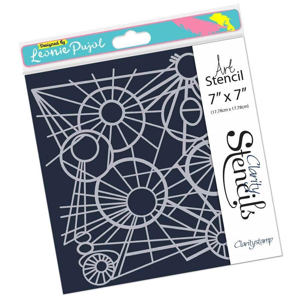 CLEARANCE Leonie's Bursts 7" x 7" Frameless Stencil