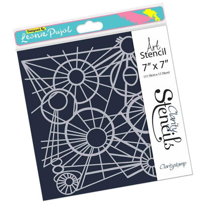 CLEARANCE Leonie's Bursts 7" x 7" Frameless Stencil