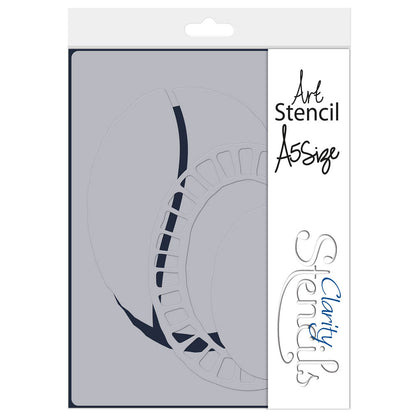 Five Part Oval Block Print Framing A5 Stencil