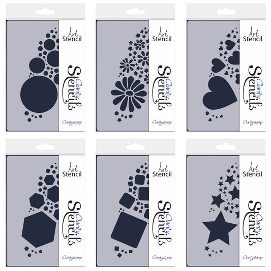 Bursts A5 Stencil Collection