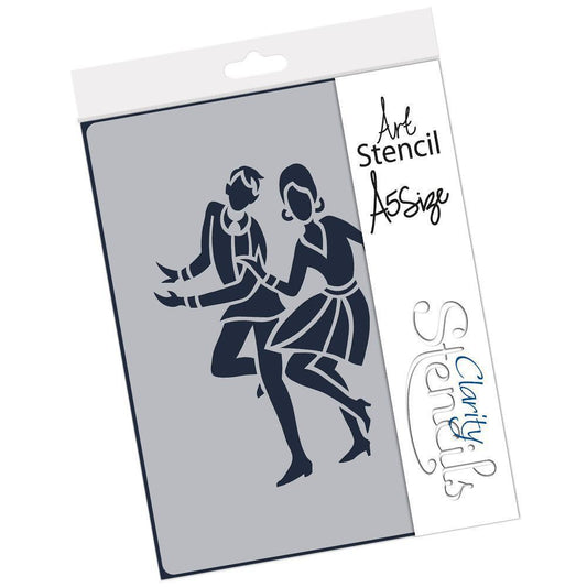 Jive Dancers A5 Stencil