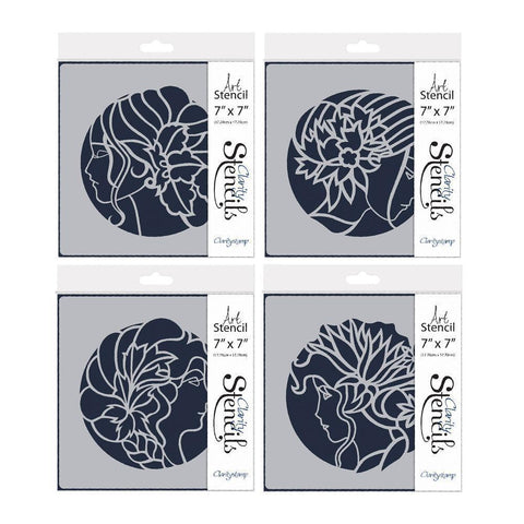 Cameo Ladies 7" x 7" Stencil Collection