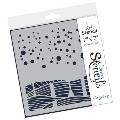 Snowy Treescape 7" x 7" Stencil