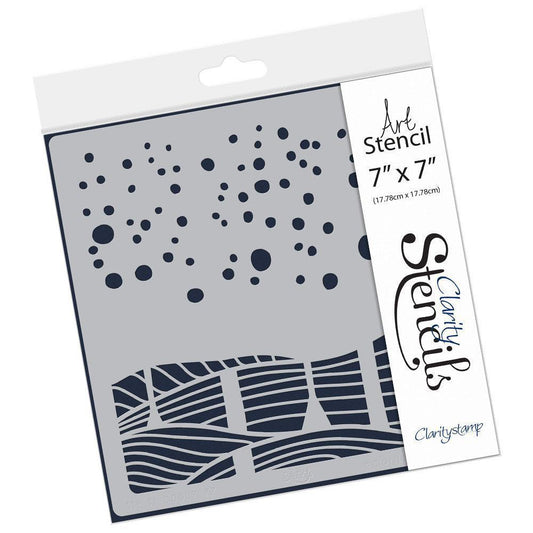 Snowy Treescape 7" x 7" Stencil