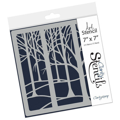 Treescape 7" x 7" Stencil