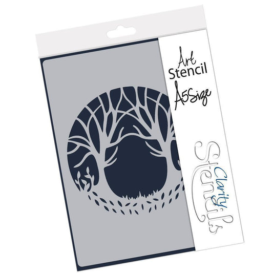 Trees & Petals Frame A5 Stencil