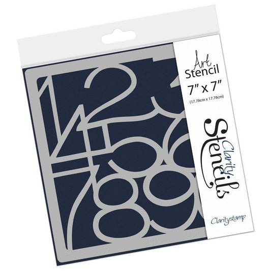 Numbers 7" x 7" Stencil