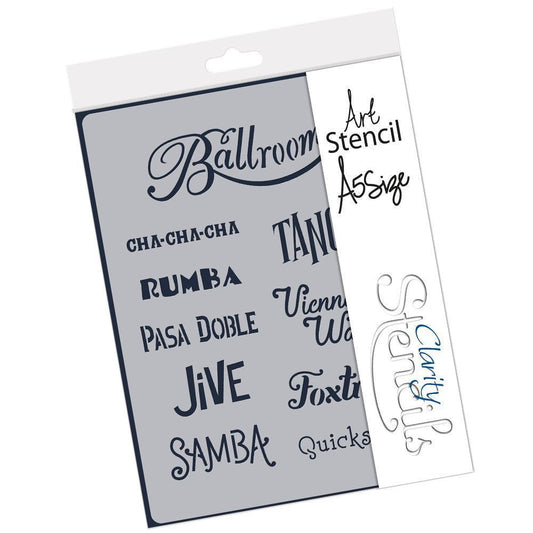 Dance Words A5 Stencil