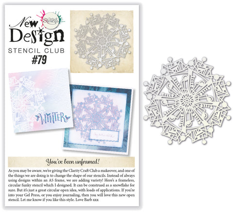 New Design Stencil Club Back Issue -79- Abstract Snowflakes
