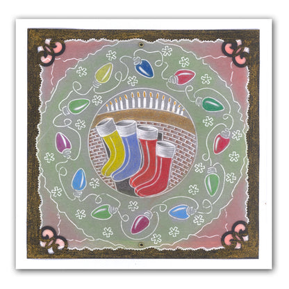 Christmas Rounds Collection A5 Square Groovi Plate Set