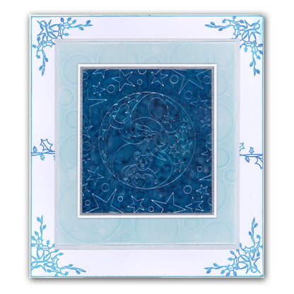 Santa & Stars Round A5 Square Groovi Plate