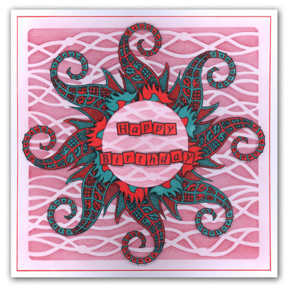 Seaweed 7" x 7" Stencil