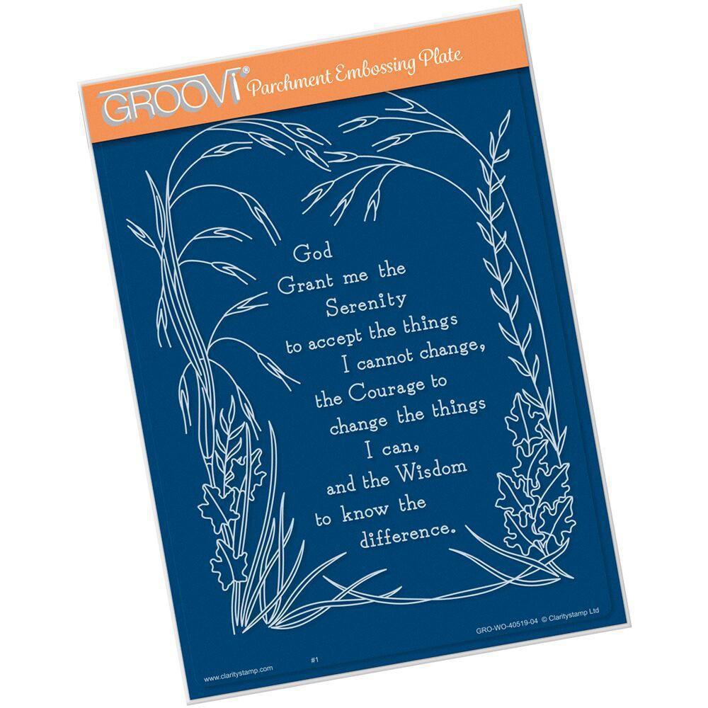Serenity Prayer A5 Groovi Plate