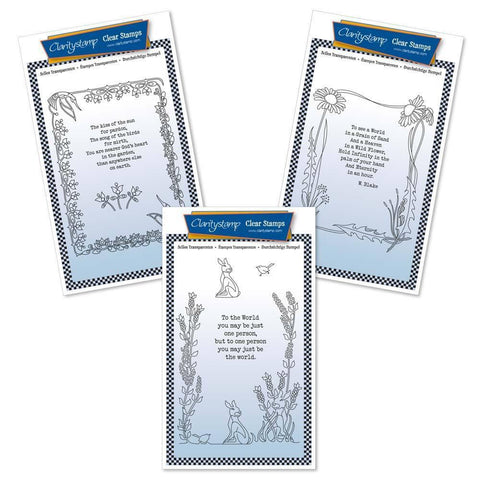 Poetry Set 3 - Kiss of the Sun A6 Stamp Trio