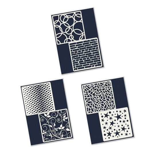 Petite Backgrounds 4" x 4" Stencil Collection