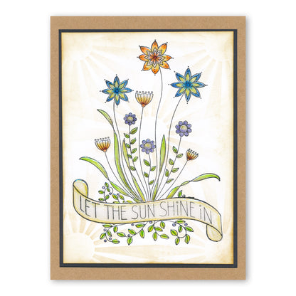 Barbara's SHAC Let the Sun Shine Doodle A5 Stamp & Mask Set