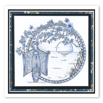 Barbara's SHAC Geisha Doodle A5 Stamp & Mask Set