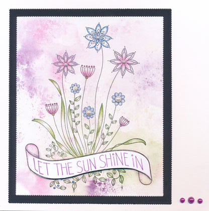 Barbara's SHAC Let the Sun Shine Doodle A5 Stamp & Mask Set