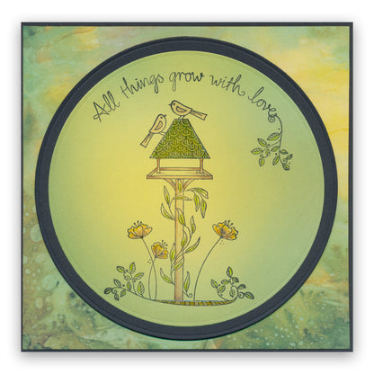 Barbara's SHAC Bird Table Doodle A5 Stamp Set