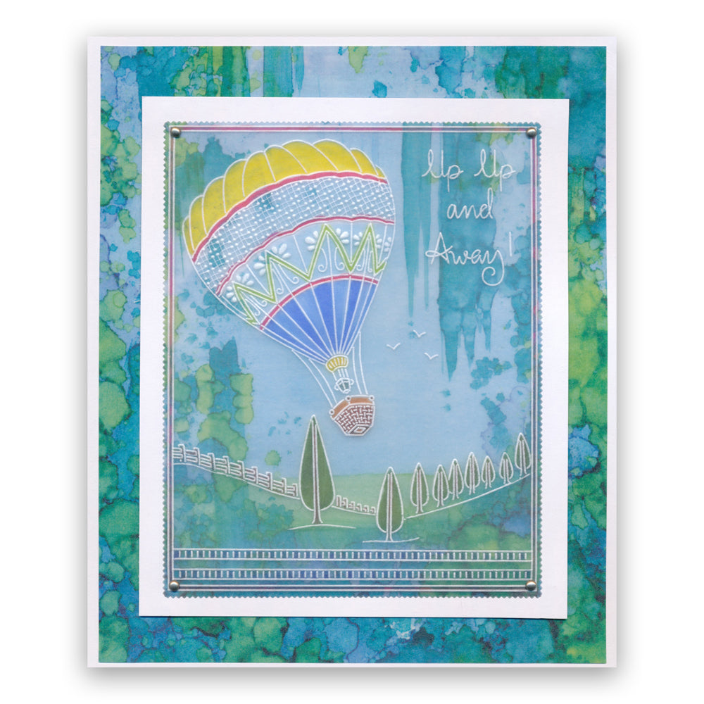 Barbara's SHAC Hot Air Balloon Doodle A5 Groovi Plate