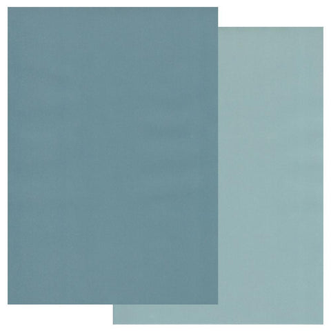 Petrol Blue & Smokey Blue x10 Groovi Duo Parchment Paper A4