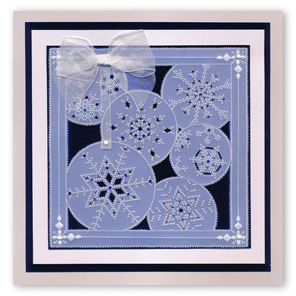 Large Snowflakes Duet A5 Square Groovi Plate & Grid Set