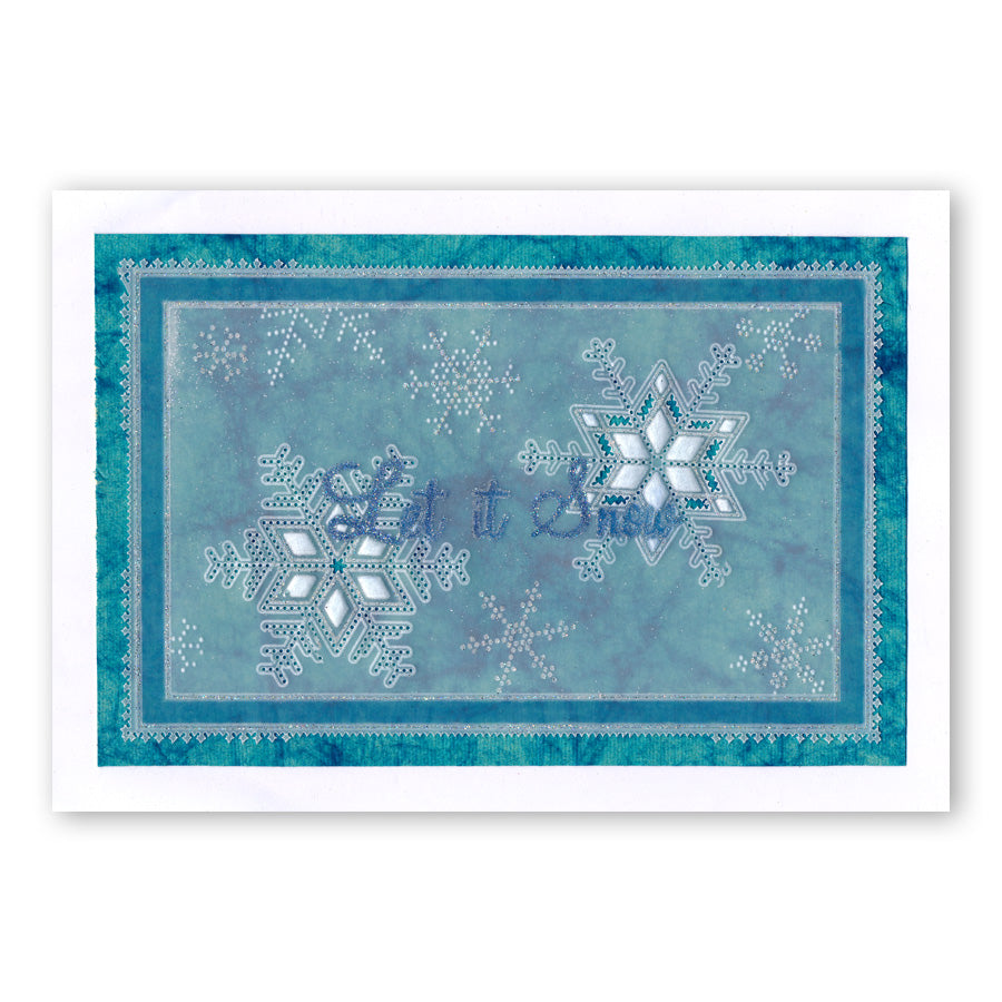 Small Snowflakes Duet A5 Square Groovi Plate & Grid Set