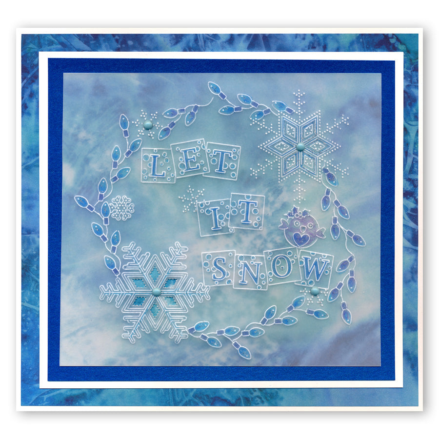 Large Snowflakes Duet A5 Square Groovi Plate & Grid Set