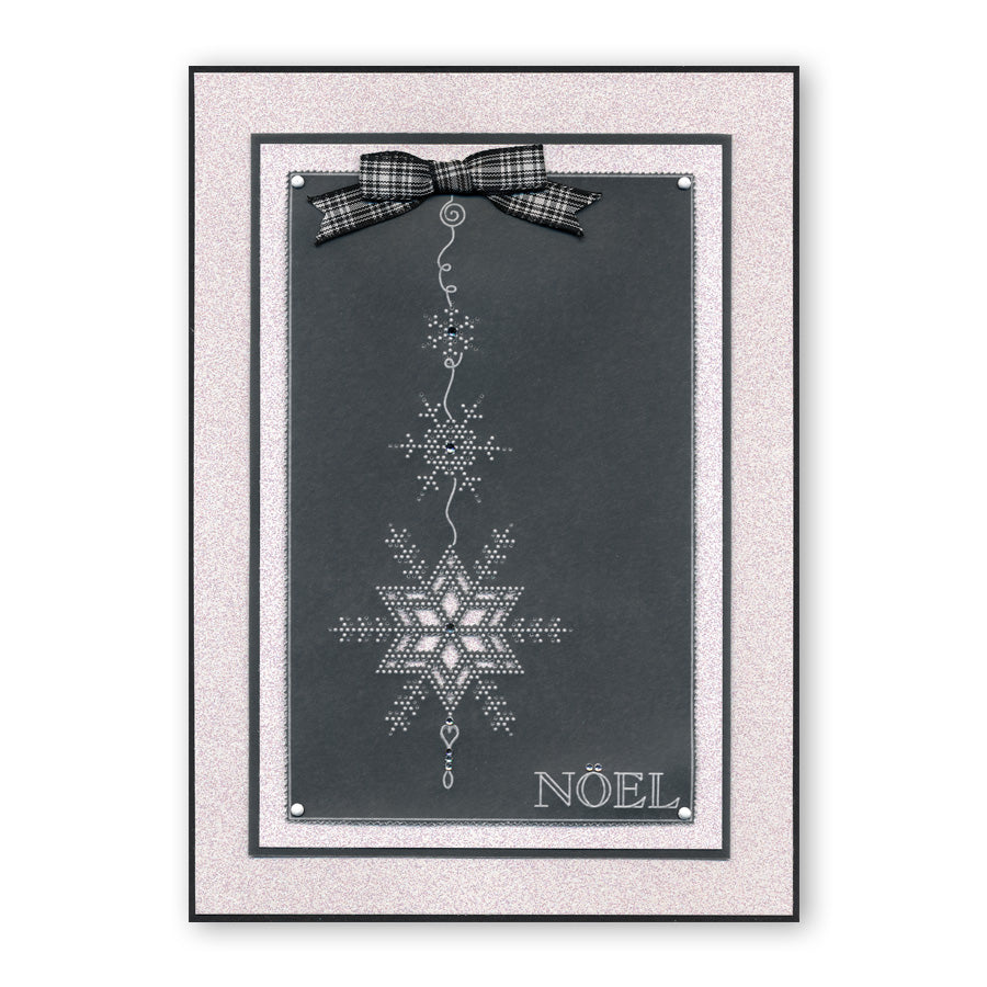 Small Snowflakes A5 Square Groovi Piercing Grid