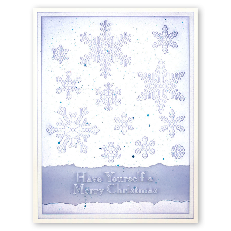 Small Snowflakes Duet A5 Square Groovi Plate & Grid Set