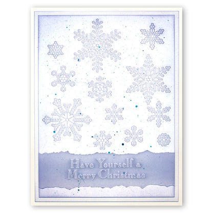 Small Snowflakes A5 Square Groovi Plate